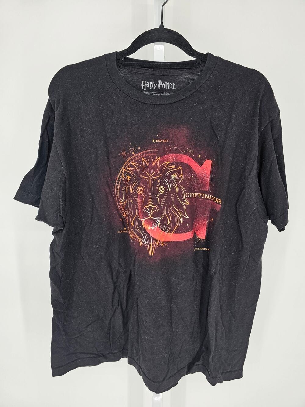 Harry Potter Mens Sz XL Short Sleeve T Shirt Gryffindor House Black